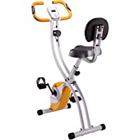 Los mejores  - Ultrasport F-Bike 200B Bicicleta estática con sensores de pulso de mano- con respaldo- plegable- Color Naranja
